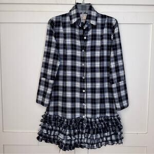 Plaid Ruffle Hem Dress